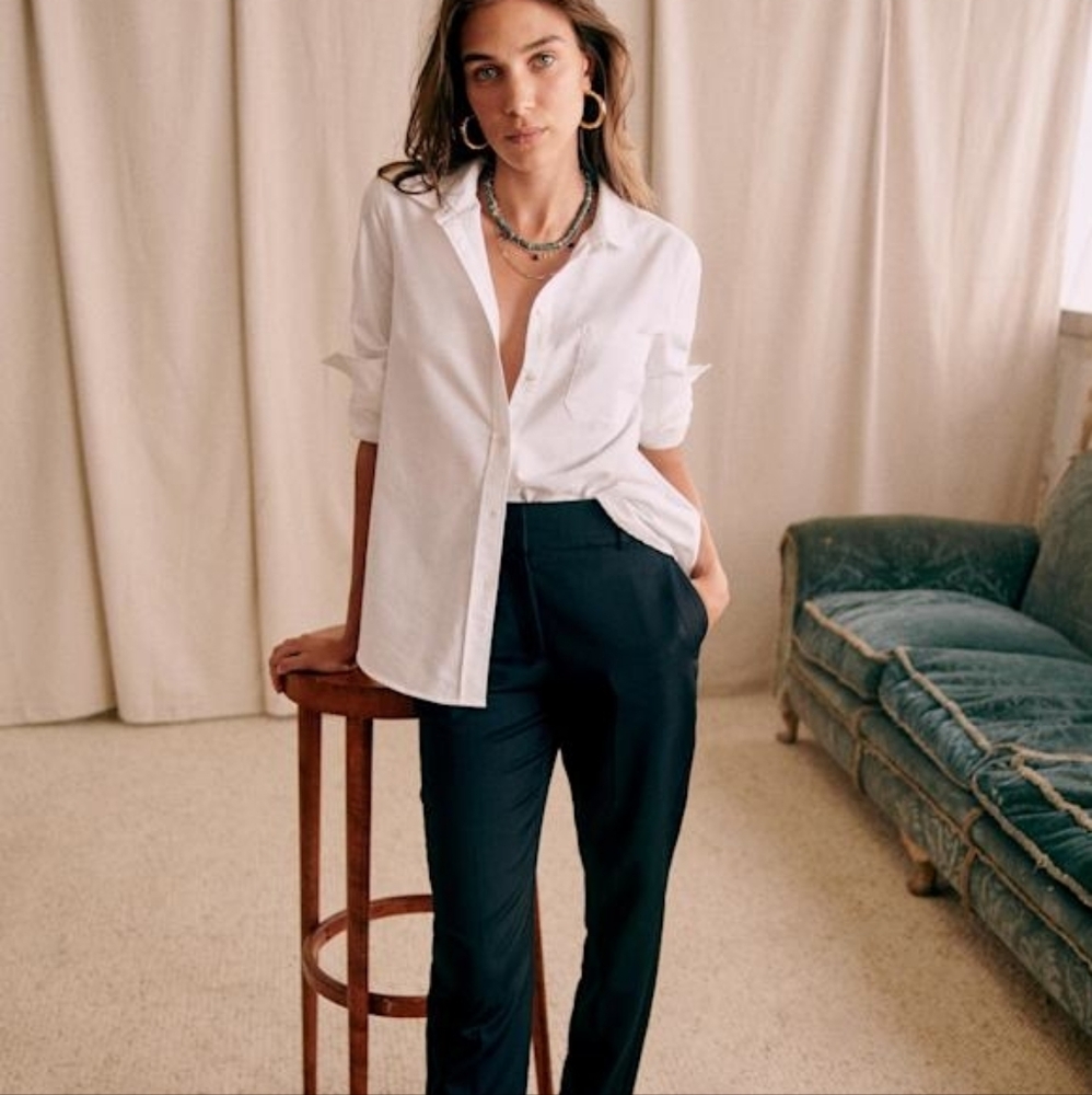 Sezane Tomboy Size 40 Ecru Shirt